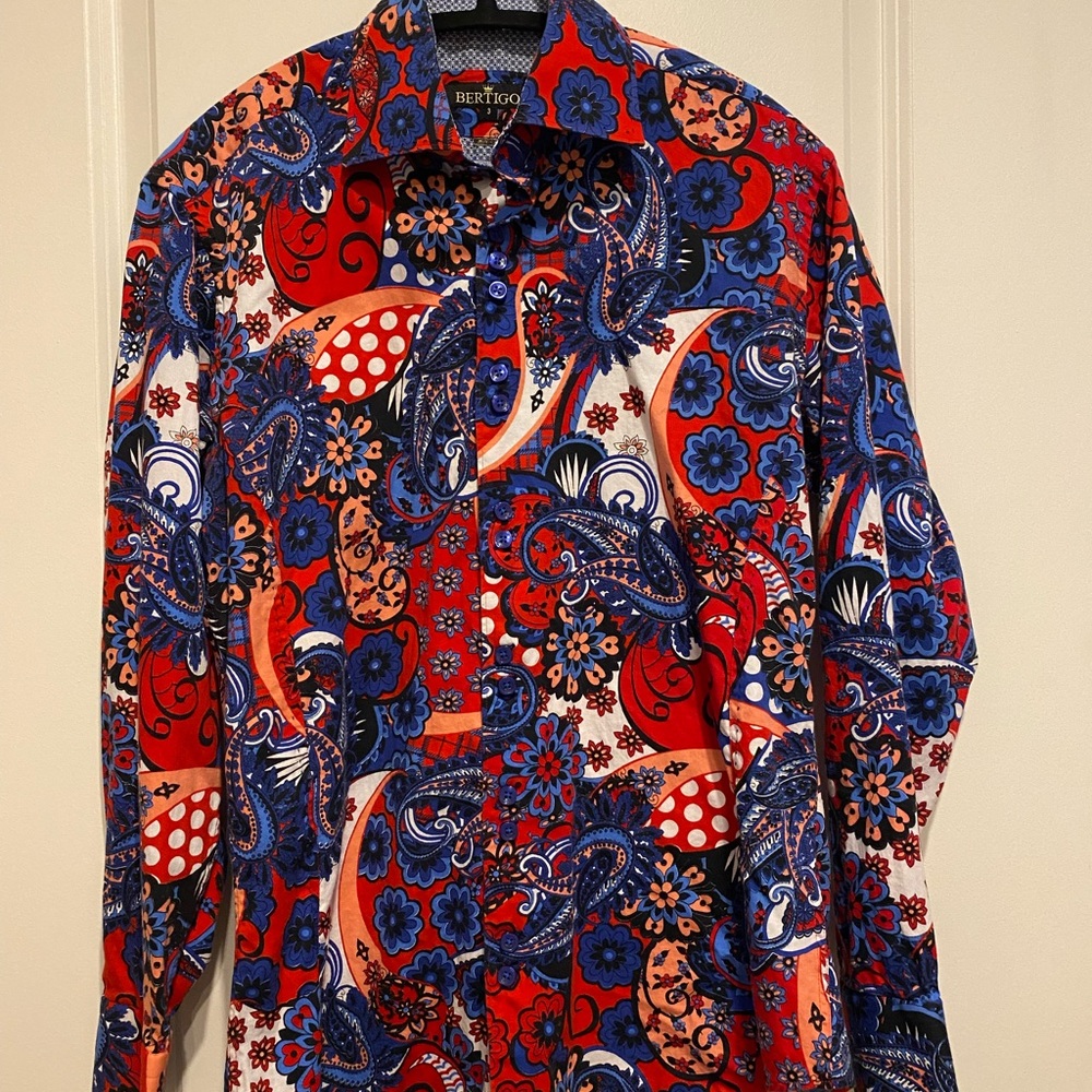 Bertigo mens dress shirt size medium